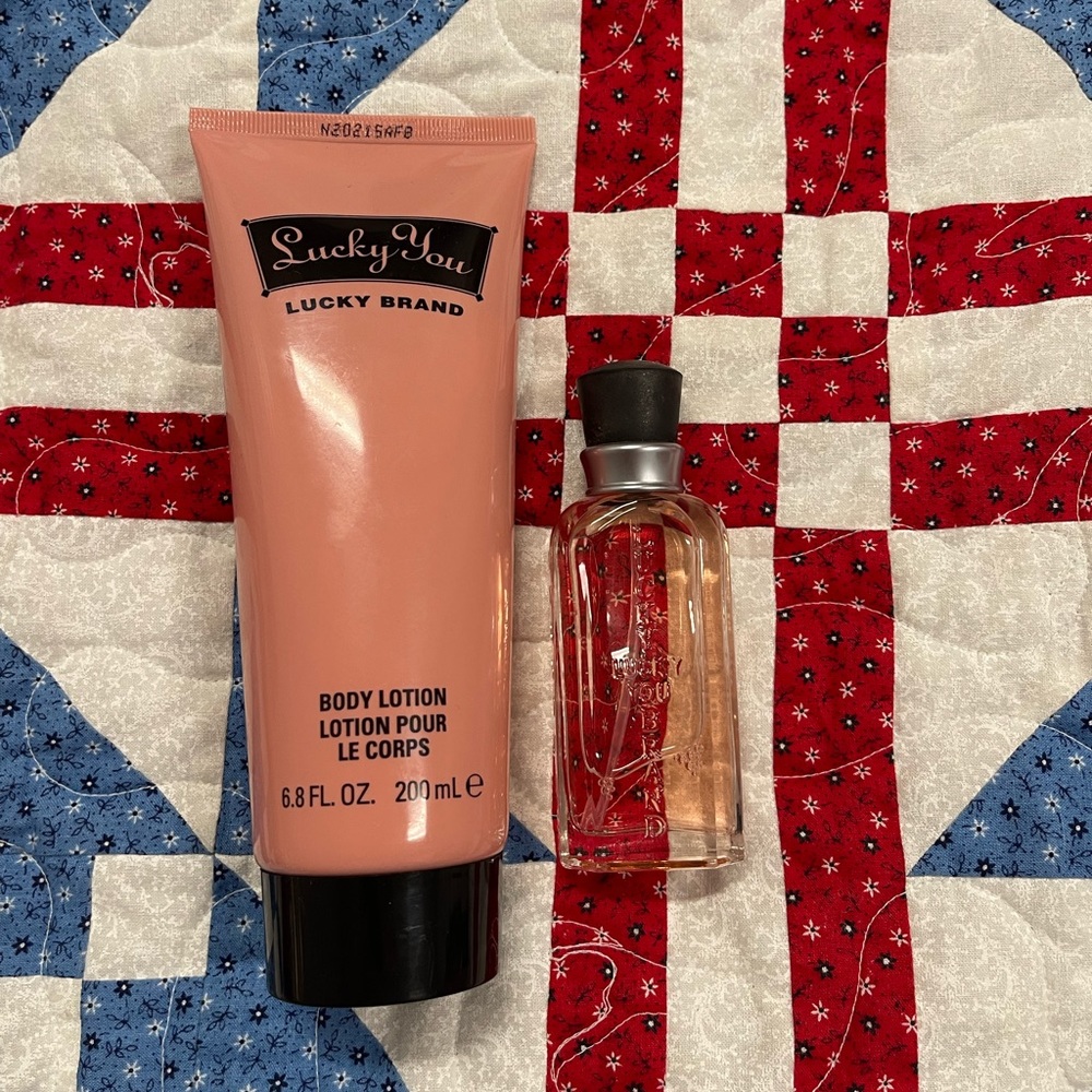 Lucky you Lucky Brand Perfume and UNOPENED 6.8 oz lotion